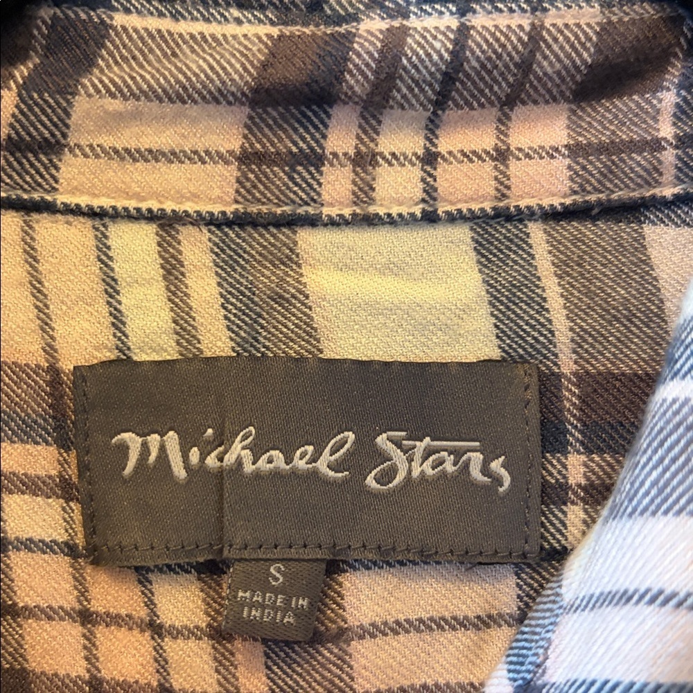 Michael Stars Plaid Shirt Dress SZ S - Picture 2 of 5